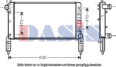 AKS Dasis 080056N - Radiatore, Raffreddamento motore autozon.pro