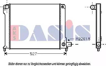 AKS Dasis 080053N - Radiatore, Raffreddamento motore autozon.pro