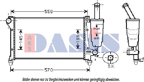 AKS Dasis 080064N - Radiatore, Raffreddamento motore autozon.pro