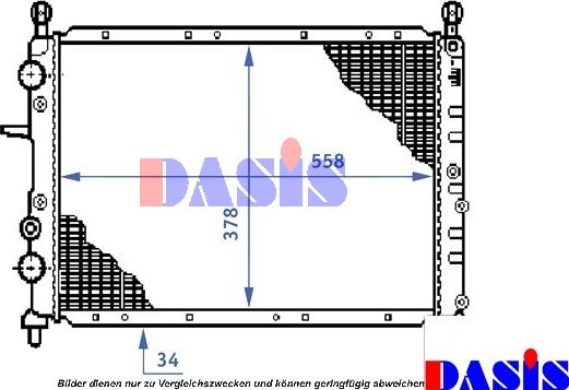 AKS Dasis 080000N - Radiatore, Raffreddamento motore autozon.pro