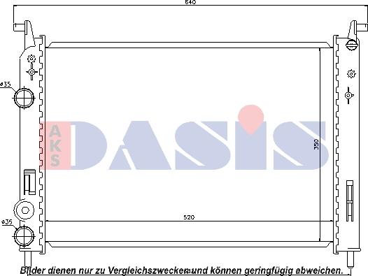 AKS Dasis 080084N - Radiatore, Raffreddamento motore autozon.pro