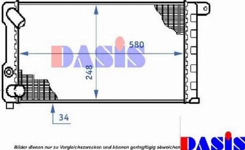 AKS Dasis 080082N - Radiatore, Raffreddamento motore autozon.pro