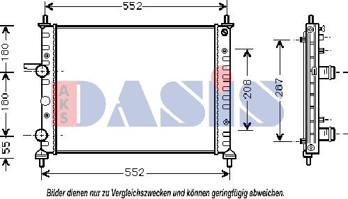 AKS Dasis 080023N - Radiatore, Raffreddamento motore autozon.pro