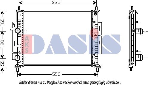 AKS Dasis 080027N - Radiatore, Raffreddamento motore autozon.pro