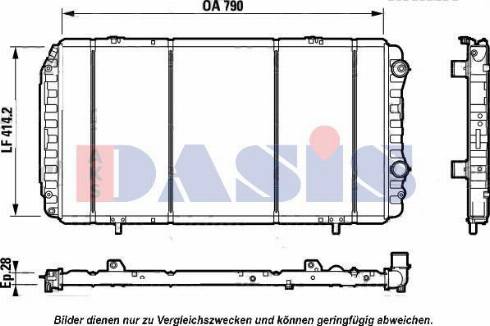 AKS Dasis 080072N - Radiatore, Raffreddamento motore autozon.pro