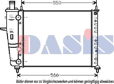 AKS Dasis 081480N - Radiatore, Raffreddamento motore autozon.pro