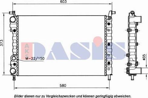 AKS Dasis 081550N - Radiatore, Raffreddamento motore autozon.pro