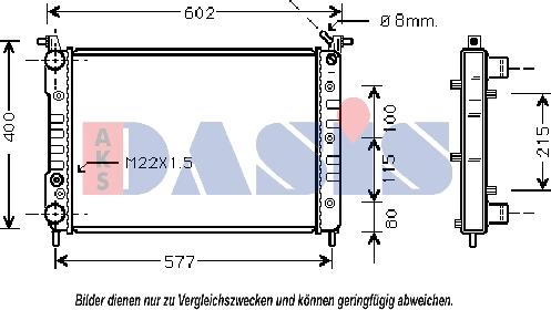 AKS Dasis 081570N - Radiatore, Raffreddamento motore autozon.pro