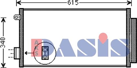 AKS Dasis 082055N - Condensatore, Climatizzatore autozon.pro