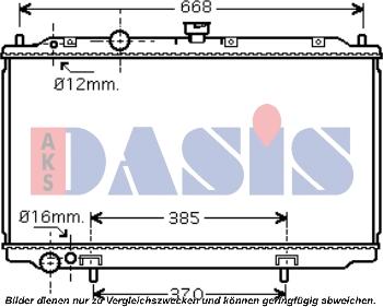 AKS Dasis 070071N - Radiatore, Raffreddamento motore autozon.pro