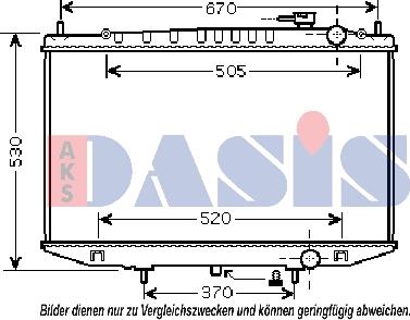 AKS Dasis 070146N - Radiatore, Raffreddamento motore autozon.pro