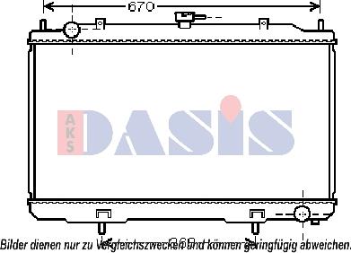 AKS Dasis 070154N - Radiatore, Raffreddamento motore autozon.pro