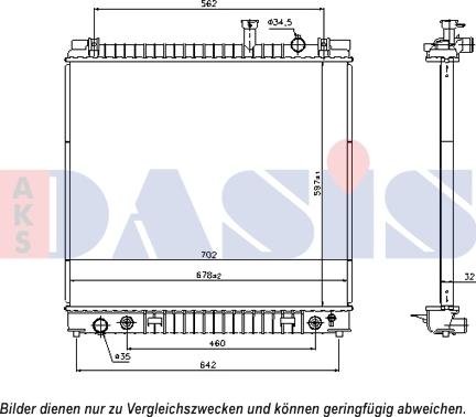 AKS Dasis 070166N - Radiatore, Raffreddamento motore autozon.pro