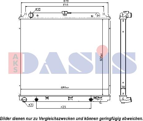 AKS Dasis 070139N - Radiatore, Raffreddamento motore autozon.pro