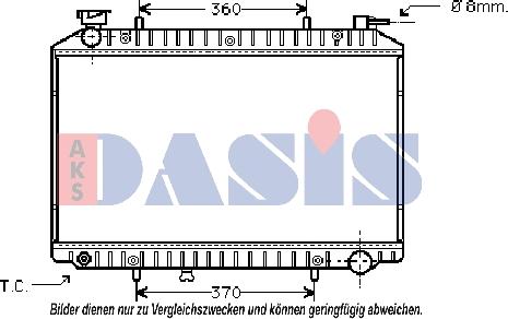 AKS Dasis 070280N - Radiatore, Raffreddamento motore autozon.pro