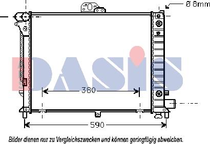 AKS Dasis 190005N - Radiatore, Raffreddamento motore autozon.pro