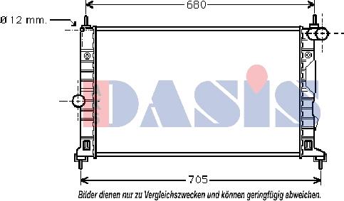 AKS Dasis 190007N - Radiatore, Raffreddamento motore autozon.pro