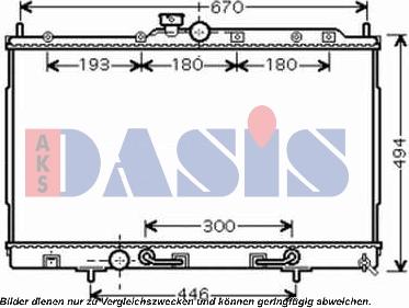 AKS Dasis 140085N - Radiatore, Raffreddamento motore autozon.pro