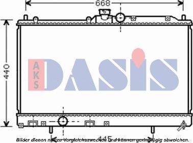 AKS Dasis 140083N - Radiatore, Raffreddamento motore autozon.pro