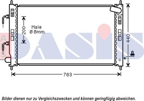 AKS Dasis 140105N - Radiatore, Raffreddamento motore autozon.pro