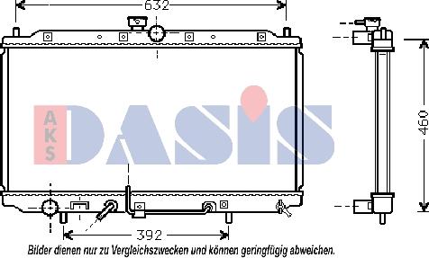 AKS Dasis 141180N - Radiatore, Raffreddamento motore autozon.pro