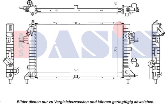 AKS Dasis 150066N - Radiatore, Raffreddamento motore autozon.pro