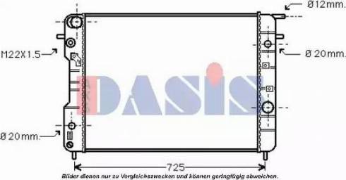 AKS Dasis 150082N - Radiatore, Raffreddamento motore autozon.pro