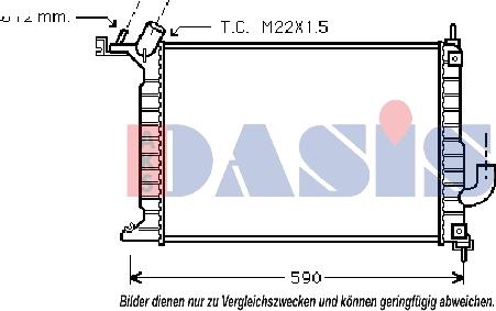 AKS Dasis 151550N - Radiatore, Raffreddamento motore autozon.pro