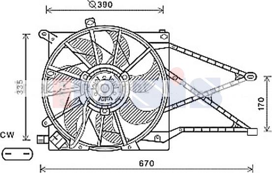 AKS Dasis 158119N - Ventola, Raffreddamento motore autozon.pro