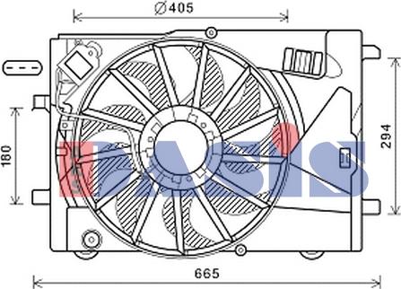 AKS Dasis 158125N - Ventola, Raffreddamento motore autozon.pro