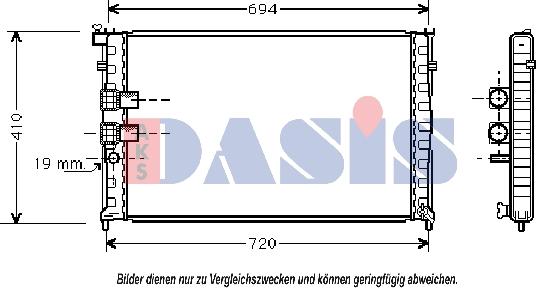 AKS Dasis 160520N - Radiatore, Raffreddamento motore autozon.pro