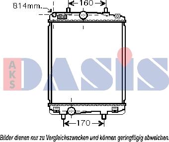 AKS Dasis 160095N - Radiatore, Raffreddamento motore autozon.pro