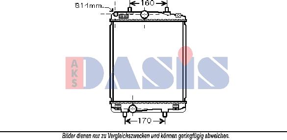 AKS Dasis 160092N - Radiatore, Raffreddamento motore autozon.pro