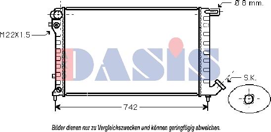 AKS Dasis 160042N - Radiatore, Raffreddamento motore autozon.pro