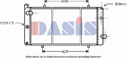 AKS Dasis 160061N - Radiatore, Raffreddamento motore autozon.pro