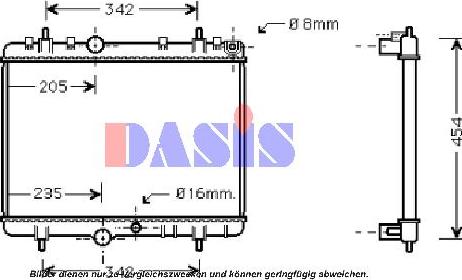 AKS Dasis 160062N - Radiatore, Raffreddamento motore autozon.pro