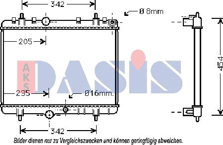 AKS Dasis 160013N - Radiatore, Raffreddamento motore autozon.pro