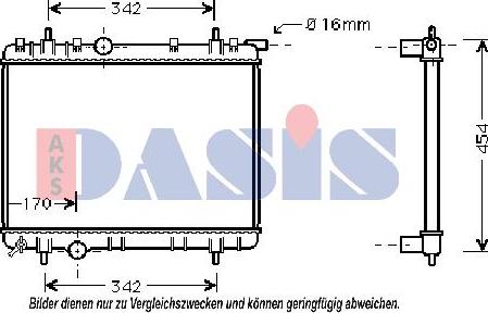 AKS Dasis 160087N - Radiatore, Raffreddamento motore autozon.pro