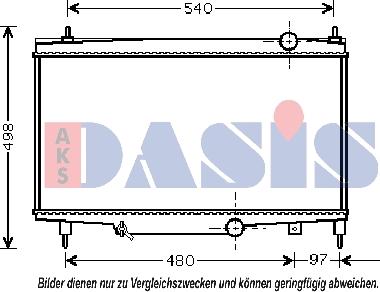 AKS Dasis 160031N - Radiatore, Raffreddamento motore autozon.pro