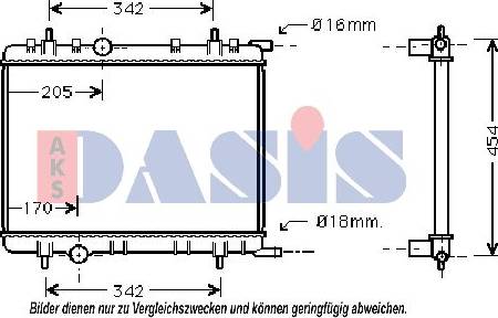 AKS Dasis 160027N - Radiatore, Raffreddamento motore autozon.pro