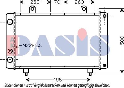 AKS Dasis 160078N - Radiatore, Raffreddamento motore autozon.pro