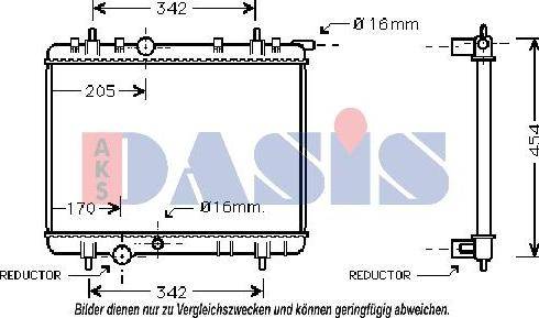 AKS Dasis 160073N - Radiatore, Raffreddamento motore autozon.pro