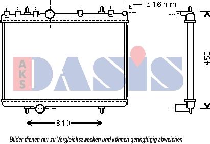 AKS Dasis 160105N - Radiatore, Raffreddamento motore autozon.pro