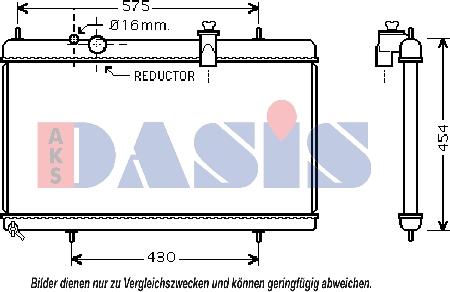 AKS Dasis 160102N - Radiatore, Raffreddamento motore autozon.pro