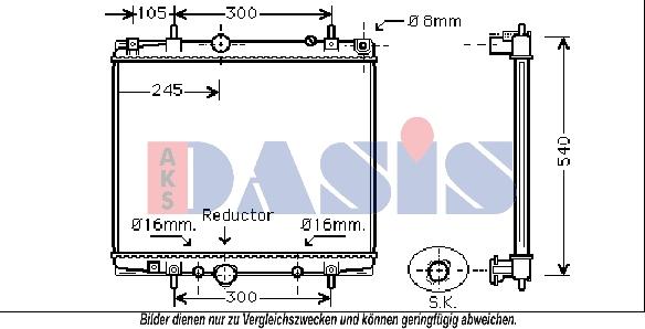 AKS Dasis 160107N - Radiatore, Raffreddamento motore autozon.pro