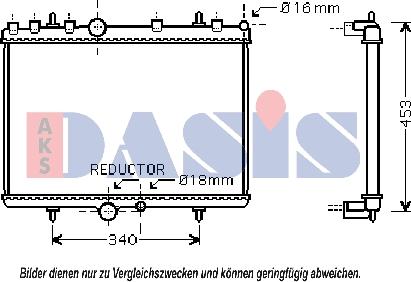 AKS Dasis 160111N - Radiatore, Raffreddamento motore autozon.pro