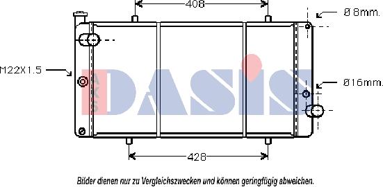 AKS Dasis 161210N - Radiatore, Raffreddamento motore autozon.pro