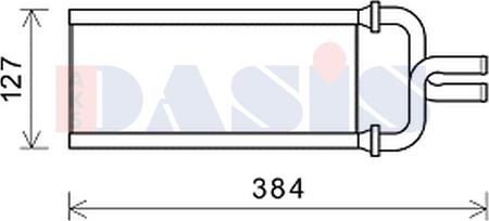 AKS Dasis 109000N - Scambiatore calore, Riscaldamento abitacolo autozon.pro