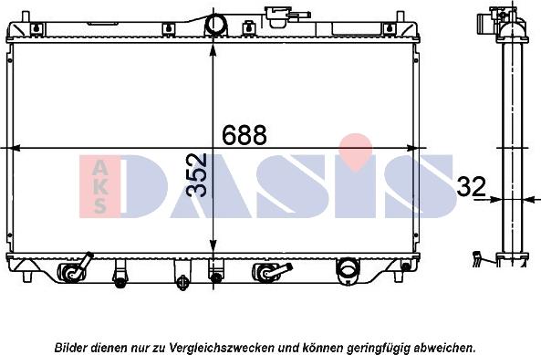 AKS Dasis 100043N - Radiatore, Raffreddamento motore autozon.pro