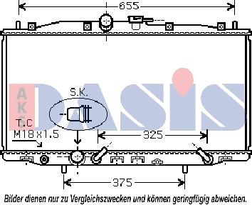 AKS Dasis 100037N - Radiatore, Raffreddamento motore autozon.pro